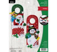 Kit de suspension de porte en applique en feutre Bucilla, 2 pi ces, id al pour les f tes, les loisirs cr atifs et le bricolage, 89471E