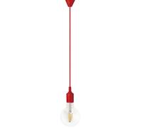 Kit de suspension E27 en silicone rouge, résistant à la chaleur, installation facile, idéal pour les lampes et la décoration intérieure.