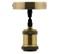 Kit de suspension luminaire métal avec cordon textile Cuivre - Zenitech
