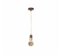 Kit de suspension pavillon cylindrique noir, câble tissu doré long. 3m, douille E27 noir et doré - Tibelec