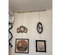 Kit de suspension pour murs de briques et de plâtre, système d'affichage sans dommage avec crochets et fil