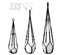 Kit de suspension pour plantes en macramé - Support décoratif tissé à la main pour plantes, fenêtre, salle de bain, terrasse, porte, balcon, boutiques de fleurs, maison