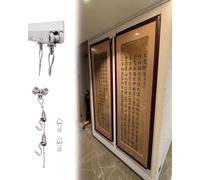 Kit de suspension réglable avec câble durable - Idéal pour les murs de galeries et les œuvres d'art dans les maisons