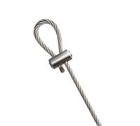 Kit de suspension télescopique réglable en acier inoxydable (1/2/4 pièces) avec système de verrouillage de câble et fixations pour panneau d'image.(2Pcs 3mm Double hole,1.5 Meters)