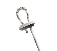 Kit de suspension télescopique réglable en acier inoxydable (1/2/4 pièces) avec système de verrouillage de câble et fixations pour panneau d'image.(1Pc 4mm Double hole,2 Meters)