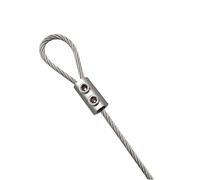 Kit de suspension télescopique réglable en acier inoxydable (1/2/4 pièces) avec système de verrouillage de câble et fixations pour panneau d'image.(4Pcs 2mm Double hole,2.5 Meters)