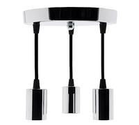 Kit de suspension triple déco métal chromé avec cordon textile - Elexity
