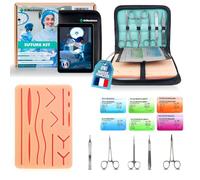 Kit de Suture avec Coussinet Réaliste | Kit de Suture Chirurgicale pour Pratiquer, Kit Suture Étudiant Médecine et Infirmière, Instruments et 10 Fils d'Entraînement