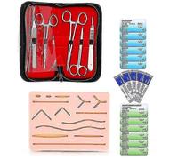 Kit De Suture Complet Pour Étudiants, Comprenant Un Coussinet De Suture En Silicone Et Un Kit De Suture D'entraînement.