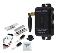 Kit de système contrôle d'accès Porte, ouvre-Porte déverrouillage à Distance sans Fil, serrures gâche magnétique électrique 180KG for la Maison pour la sécurité électrique(Kit1 (NO Exit Lock))