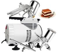 Kit de système daérographe 220 V avec compresseur et 3 pistolets la décoration de gâteaux, le nail art, la coloration de maquettes, systèmes daérographe haute performance
