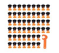 Kit de système de nivellement de carreaux, 50 pièces outil de construction de carrelage réutilisable ABS pour cuisine pour Barhtoom pour chambre à coucher pour salon