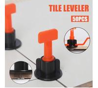Kit de Système de Nivellement Leveller de Carrelage Réutilisable - 50pcs Niveleur de Tuiles Type T Construction de Murs en