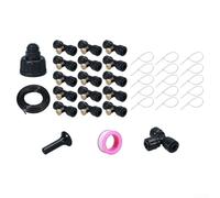 Kit de système de refroidissement extérieur à brume fine avec buses réglables pour patio, jardin et terrasse, économie d'eau, design basse pression, comprend 15, 10, 8, 6 m (15 m)