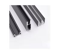 Kit de système d'engrenages à chenilles, Vitrine à double rail coulissant, portes coulissantes en verre de 5 mm et 8 mm, multicolore, plusieurs tailles(Black,31.5in 5mm)