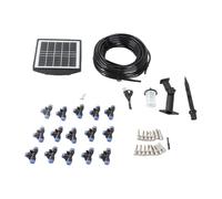 Kit de système d'irrigation par pulvérisation à énergie Solaire, système d'arrosage Automatique avec minuterie Personnalisable, étanche IP67 pour Serre, Jardin, pelouse, Tube ABS