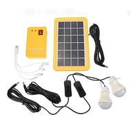 Kit de système domestique de générateur de panneau d'énergie solaire avec 3 ampoules LED lampe solaire lumière de secours 4 têtes