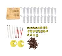 Kit de Système Élevage de Reine Des Abeilles, Équipement de Greffage D'apiculture en Plastique avec 110 Coupelles Cellulaires, Cages à Rouleaux de Cheveux, Outils de Greffage