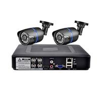 Kit De Système Sécurité Caméra Vidéosurveillance Bullet À Objectif HD 3,6 Mm 5 MP 1080 P DVR 8/4 Canaux Étanche(2T,2PCS 5MP Cam)