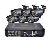 Kit De Système Sécurité Caméra Vidéosurveillance Bullet À Objectif HD 3,6 Mm 5 MP 1080 P DVR 8/4 Canaux Étanche(4T,6PCS 1080P Cam)