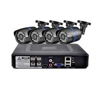 Kit De Système Sécurité Caméra Vidéosurveillance Bullet À Objectif HD 3,6 Mm 5 MP 1080 P DVR 8/4 Canaux Étanche(None,4PCS 5MP Cam)