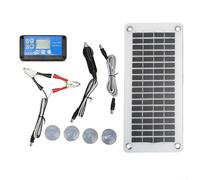 Kit de systèmes solaires monocristallin 600 W avec régulateur de charge 100 A - Énergie solaire mobile portable pour camping-car, camping, hors grid, alimentation en extérieur, avec câble de
