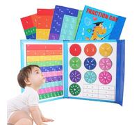 Kit de tableau d'apprentissage des fractions, pièces d'aide visuelle magnétique pour mathématiques, disques de fraction et modèles de barres, outils pédagogiques, outils pédagogiques interactifs en