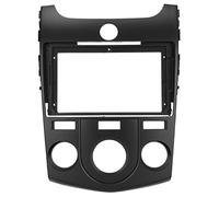 Kit De Tableau De Bord XTevu - Couvercle De Cadre De Panneau De Navigation ABS, Compatible avec Le Manuel KIa Forte, Couvercle De Cadre Stéréo De Voiture, Garniture De Tableau De Bord en ABS Noir