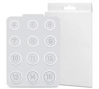 Kit de taille d'anneau intelligent compatible avec Oura Ring 4 - Taille avant l'achat - Classification de mesure unique pour les bagues intelligentes de taille 4/5/6/7/8/9/10/11/12/13/14/15 (blanc)