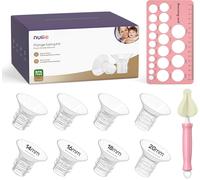 Kit De Taille De Bride De 8 Pièces 14/16/18/20 Mm Pour Bride/Bouclier De 24 Mm De La Plupart Des Pompes,Brides En Silicone Pour Tire-Lait Électrique Momcozy/Spectra,Kit Essentiel De Pompage