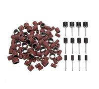 Kit de tambour de ponçage pour outil d'arbre 102 pièces |Accessoires de meulage et de polissage en oxyde d'aluminium pour bois/métal/plastique |3 tailles avec bielles pour outils