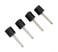 Kit de tambour de ponçage pour outils rotatifs, 10 mandrins abrasifs en oxyde d'aluminium avec tige en caoutchouc, rouge et noir pour bois, métal, polissage de sculpture (grande tige)