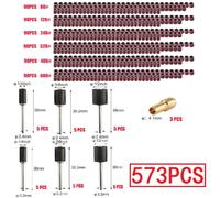 Kit de tambours de ponçage, bande de ponçage, mandrins de sable de 1/2 1/4 pouces adaptés à la perceuse à ongles Dremel, outils abrasifs rotatifs, accessoires, 573 pièces