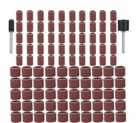 Kit de tambours de ponçage, bande de ponçage, mandrins de sable de 1/2 et 1/4 pouces, grain 80/120/180, adaptés aux outils abrasifs rotatifs for perceuse à ongles.(102PCS,80)