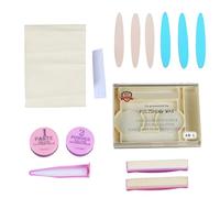 Kit De Tampon À Ongles - Polonteur De Manucure Avec Crème Tampon, Cire Et Conditionneur De Brillance | Ensemble De Soins Des Ongles Complets Pour Les Femmes, Idéal Pour La Pédicure À Domicile Et L'uti