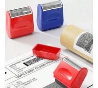 Kit de tampon de protection d'identité portable 2-en-1 comprenant un stylo et un perforateur de carte, outil de protection contre les fuites d'informations de poche pour masquer l'adresse, tampon de c