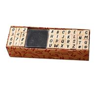 Kit de Tampon en Caoutchouc en Bois | Ensemble de Lettres et de numéros d'alphabet | 40 PCS Tampons d'artisanat en Bois pour Le Dessin des, décoration de Bricolage de Bricolage, Outils de Jour