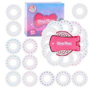 Kit de Tamponnage de Gemmes Capillaires, Ensemble de Bijoux Capillaires avec 180 ou 360 Strass, Outil Glamour Étincelant pour Filles et Enfants, Accessoire pour Cheveux Facile et Amusant