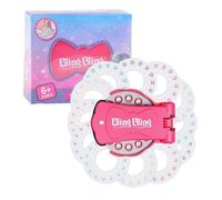 Kit de Tamponnage de Gemmes Capillaires, Ensemble de Bijoux Capillaires avec 180 ou 360 Strass, Outil Glamour Étincelant pour Filles et Enfants, Accessoire pour Cheveux Facile et Amusant
