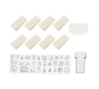 Kit de Tamponnage pour Ongles en Acier Inoxydable, Motifs Répétés | Usage Maison, Soirées Entre Amies, Effet Salon, pour Stickers et Ongles Féminins