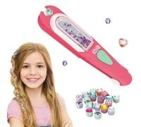 Kit de Tamponneuse à Gemmes Capillaires Éclatantes pour Filles, Agrafeuse à Gemmes pour Cheveux, Kit Facile à Utiliser avec Diamants Réutilisables, Ensemble de Style pour Gemmes Capillaires