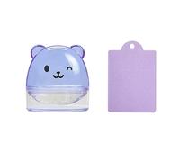 Kit de tampons à ongles en silicone - Tampon à ongles français - Ours mignon - Tampon gelée avec grattoir - Outil de modèle de nail art pour femme - BgH440 (violet clair, taille unique)
