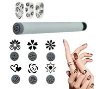 Kit de tampons à ongles réutilisables et remplaçables - Accessoires de manucure polyvalents pour maison, salon, fête, mariage, Saint-Valentin