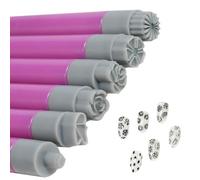 Kit De Tampons À Ongles, Tampon À Ongles | 6x Stylo Tampon Pour L'artisanat Des Ongles - Stylo D'estampage D'ongles Artisanal Avec Différents Motifs, Stylos De Décoration D'ongles À Fleurs Pour Les Am