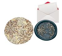 Kit de tampons à sceller en cuivre - Kit de tampons à sceller de Noël | Kit de cachet de cire en cuivre pour carte de Noël, emballage et invitation de mariage