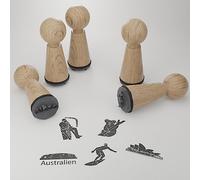 Kit de tampons australiens - Idée cadeau créative pour les amateurs d'Australie - Motifs et monuments connus - Parfait pour le scrapbooking et les projets de bricolage