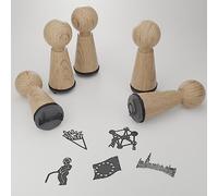 Kit de tampons Bruxelles : monuments et motifs célèbres, idée cadeau créative pour les amateurs de Bruxelles - Parfait pour le scrapbooking et la décoration