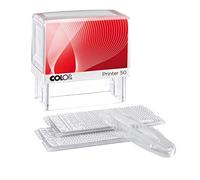 Kit de tampons COLOP Printer 50/2 | Noir | Texte personnalisable jusqu'à 8 lignes | Impression 69 x 30 mm | Comprend 2 jeux de caractères avec lettres et chiffres | Bureau et usage privé