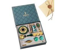Kit de tampons de - Chauffe-perles de , bougies cuillères, outils complets pour sceau de lettre, accessoires de tampon d'enveloppe, kit de à cacheter pour cartes d'invitation de mariage
