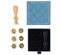 KIT DE TAMPONS DE CIRE À CACHER CONCEPTIONS CRÉATIVES POUR ENVELOPPES DE CARTES DIY - COFFRET CADEAU ÉLÉGANT (K01-Coffret Vert-Cadeau)